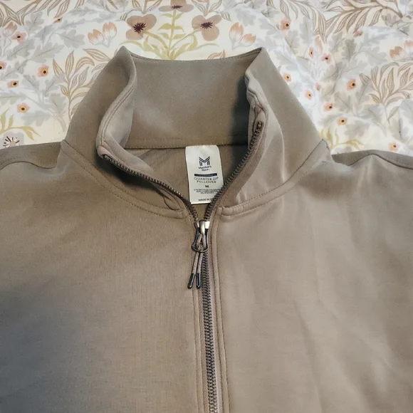 Women's Taupe Half-Zip Sweater - Picture 3 of 6